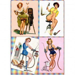 Бумага рисовая для декупажа AD282 "Девушки Pin-Up 4" Арт-Декупаж, А4 Бумага рисовая для декупажа AD282 "Девушки Pin-Up 4" Арт-Декупаж, А4